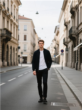 欧美帅哥时尚街拍写真摄影图片